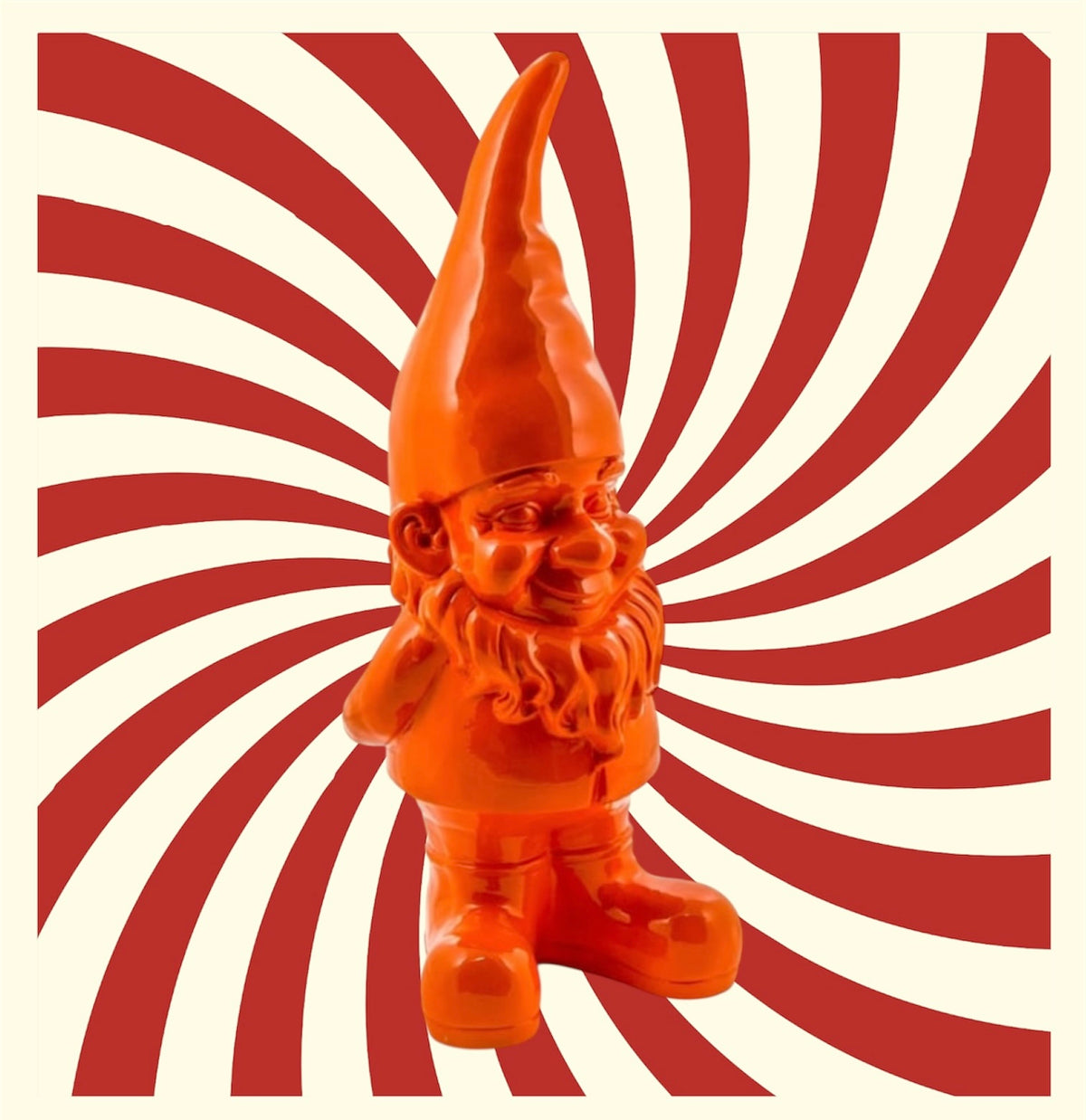 Giant Orange Standing Gnome Figure - Joyful Garden or Home Decor | Sign of the times Stoke