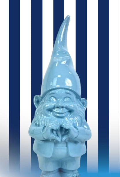 Medium Bright Blue "Heart Hands" Gnome Figure – Whimsical and Loving Decor | Sign of the times Stoke