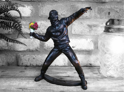Banksy Inspired Mini Sculpture – Artistic Statement Piece | Sign of the times Stoke