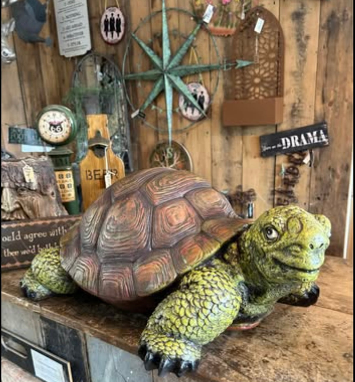 Large Resin Tortoise Sculpture – Realistic Outdoor/Indoor Decor | Sign of the times Stoke