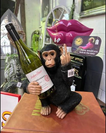 Up Yours Monkey Wine Holder - Cheeky Resin Wine Bottle Holder | Sign of the times Stoke