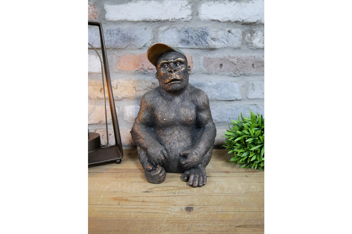 Gavin the Gorilla Junior – Charming Resin Gorilla Sculpture | Sign of the times Stoke