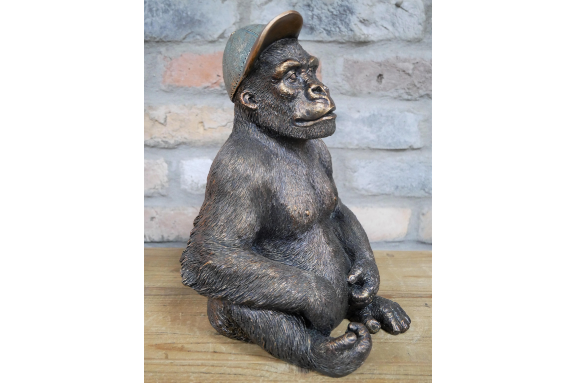 Gavin the Gorilla Junior – Charming Resin Gorilla Sculpture | Sign of the times Stoke
