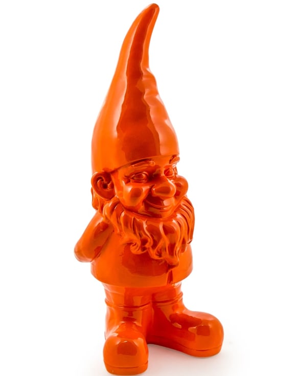 Giant Orange Standing Gnome Figure - Joyful Garden or Home Decor | Sign of the times Stoke