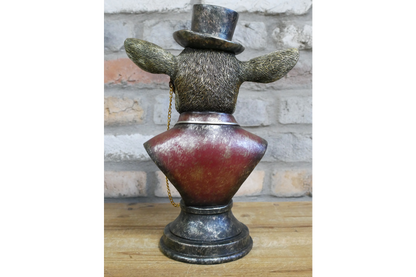 Monocled Goat Bust – Elegant Resin Sculpture with Suit and Charm | Sign of the times Stoke