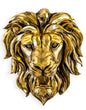 Gold Lion Wall Mount - Regal Golden Lion Head Decoration | Sign of the times Stoke