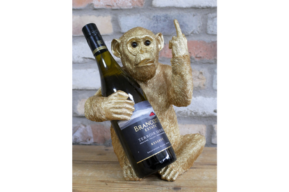 Up Yours Monkey Gold Wine Holder – Quirky & Bold Bottle Display | Sign of the times Stoke