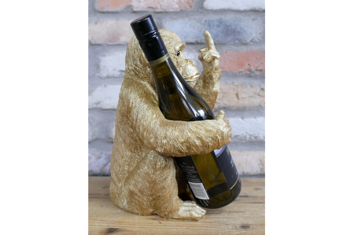 Up Yours Monkey Gold Wine Holder – Quirky & Bold Bottle Display | Sign of the times Stoke