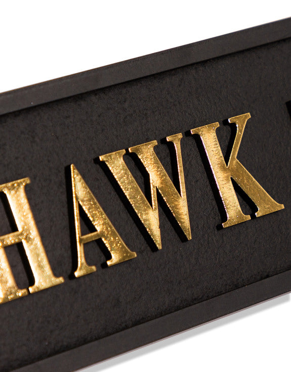 Black & Gold "Hawk Tuah" Wall Sign – Bold Quirky MDF Decor | Sign of the times Stoke