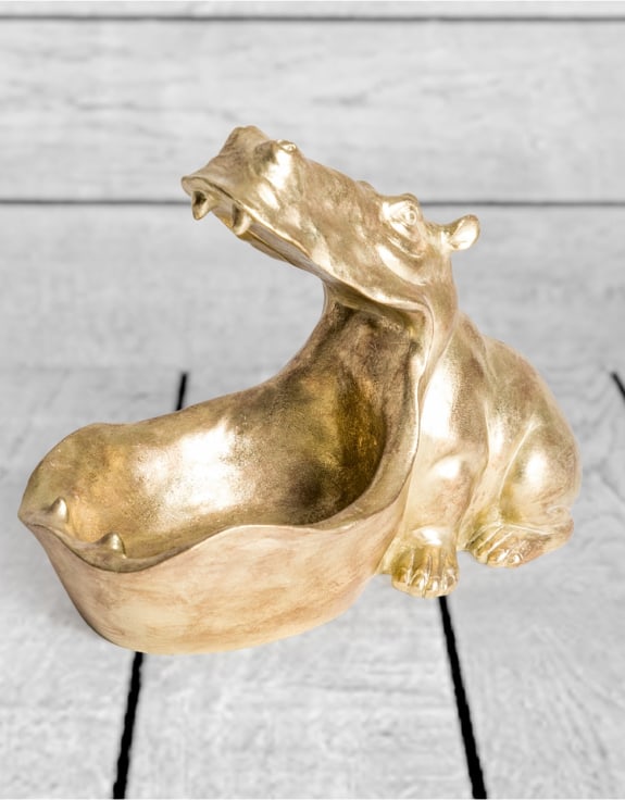 Gold Hungry Hippo Storage Bowl - Unique Decorative Organizer | Sign of the times Stoke