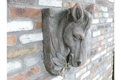 Wall-Mounted Stone-Look Horse Head - Elegant Horse Sculpture for Home Décor | Sign of the times Stoke