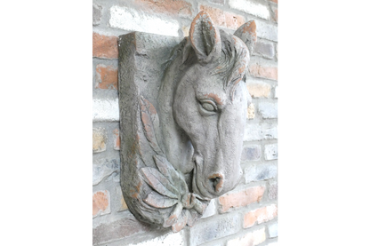 Wall-Mounted Stone-Look Horse Head - Elegant Horse Sculpture for Home Décor | Sign of the times Stoke
