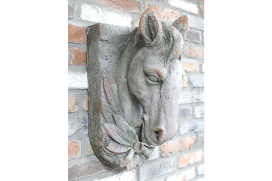 Wall-Mounted Stone-Look Horse Head - Elegant Horse Sculpture for Home Décor | Sign of the times Stoke