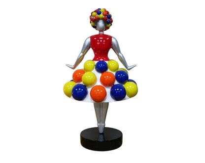 Ballerina Pom-Coloured Figurine - Elegant Dance-Inspired Décor for Home or Office | Sign of the times Stoke