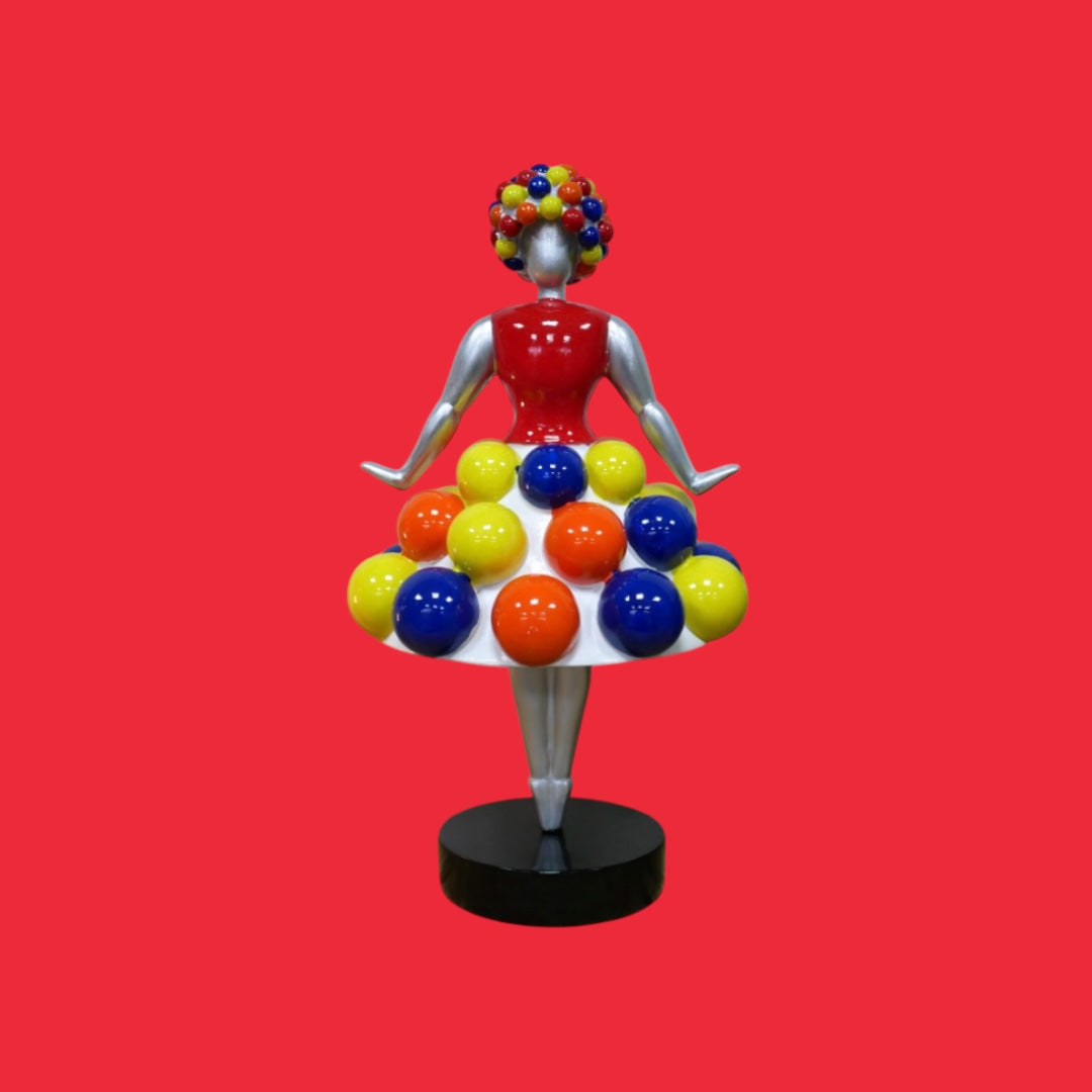 Ballerina Pom-Coloured Figurine - Elegant Dance-Inspired Décor for Home or Office | Sign of the times Stoke