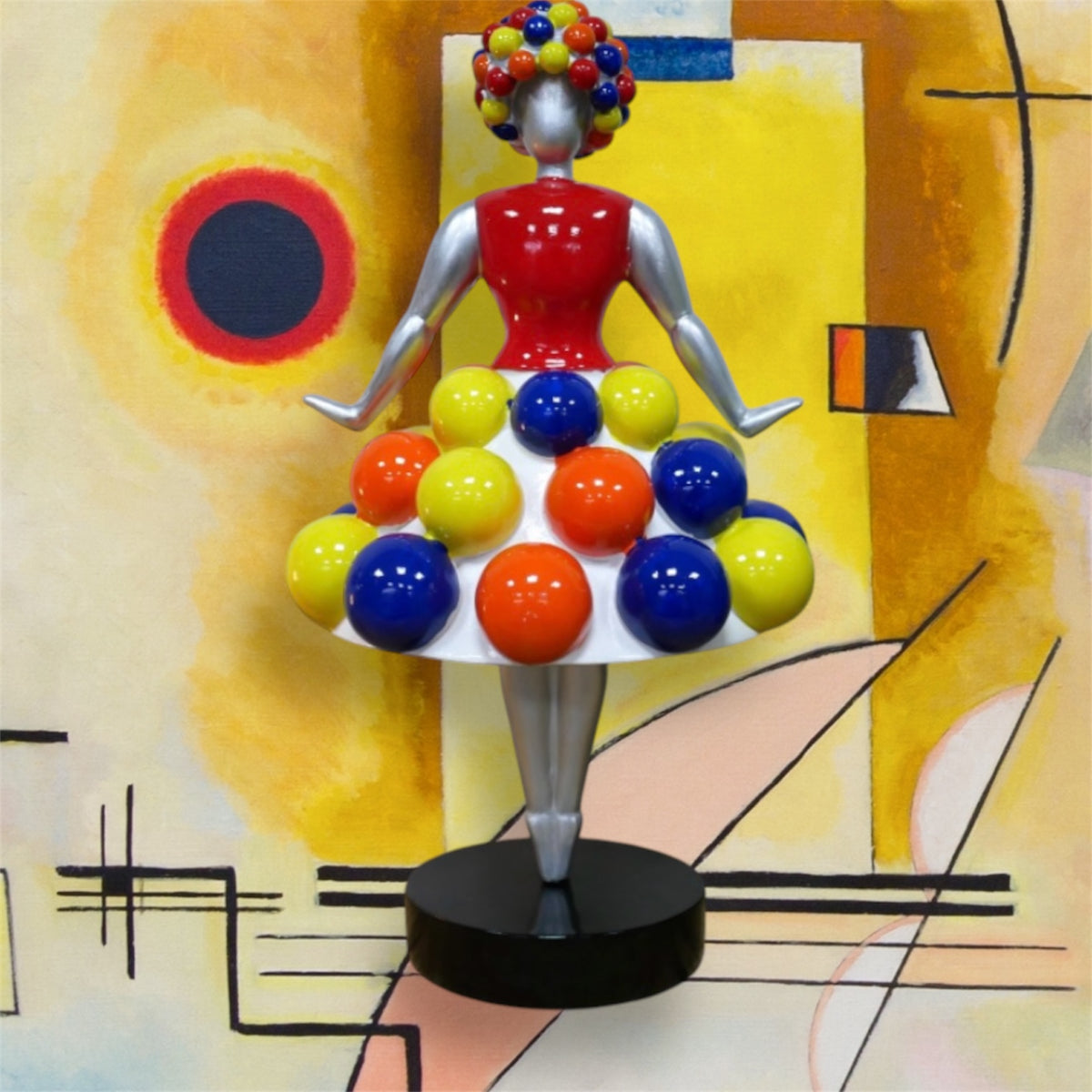 Ballerina Pom-Coloured Figurine - Elegant Dance-Inspired Décor for Home or Office | Sign of the times Stoke