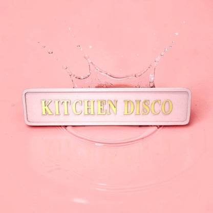 “Kitchen Disco” Wall Sign – Pink & Gold Fun Kitchen Décor | Sign of the times Stoke