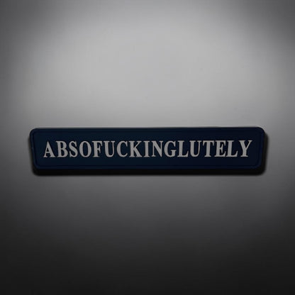 “Absof**inglutely” Wall Sign – Bold Black & Silver Statement Décor | Sign of the times Stoke