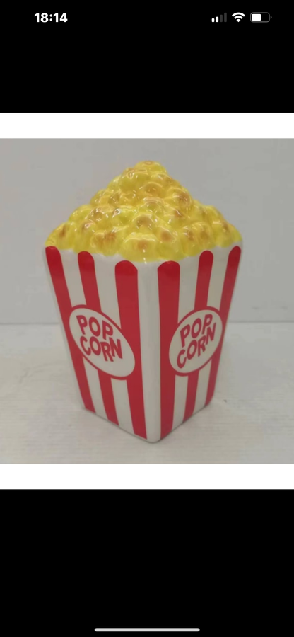 Ceramic Popcorn Money Bank – Fun & Unique Savings Jar | Sign of the times Stoke