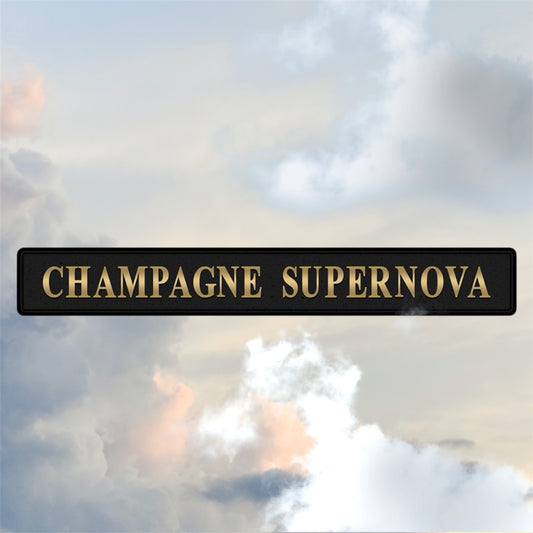 Champagne Supernova Sign - Elegant Black and Gold Wall Decor | Sign of the times Stoke