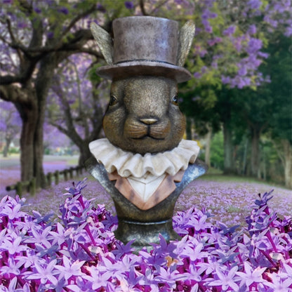 Charming Rabbit Bust with Top Hat – Detailed Resin Sculpture | Sign of the times Stoke