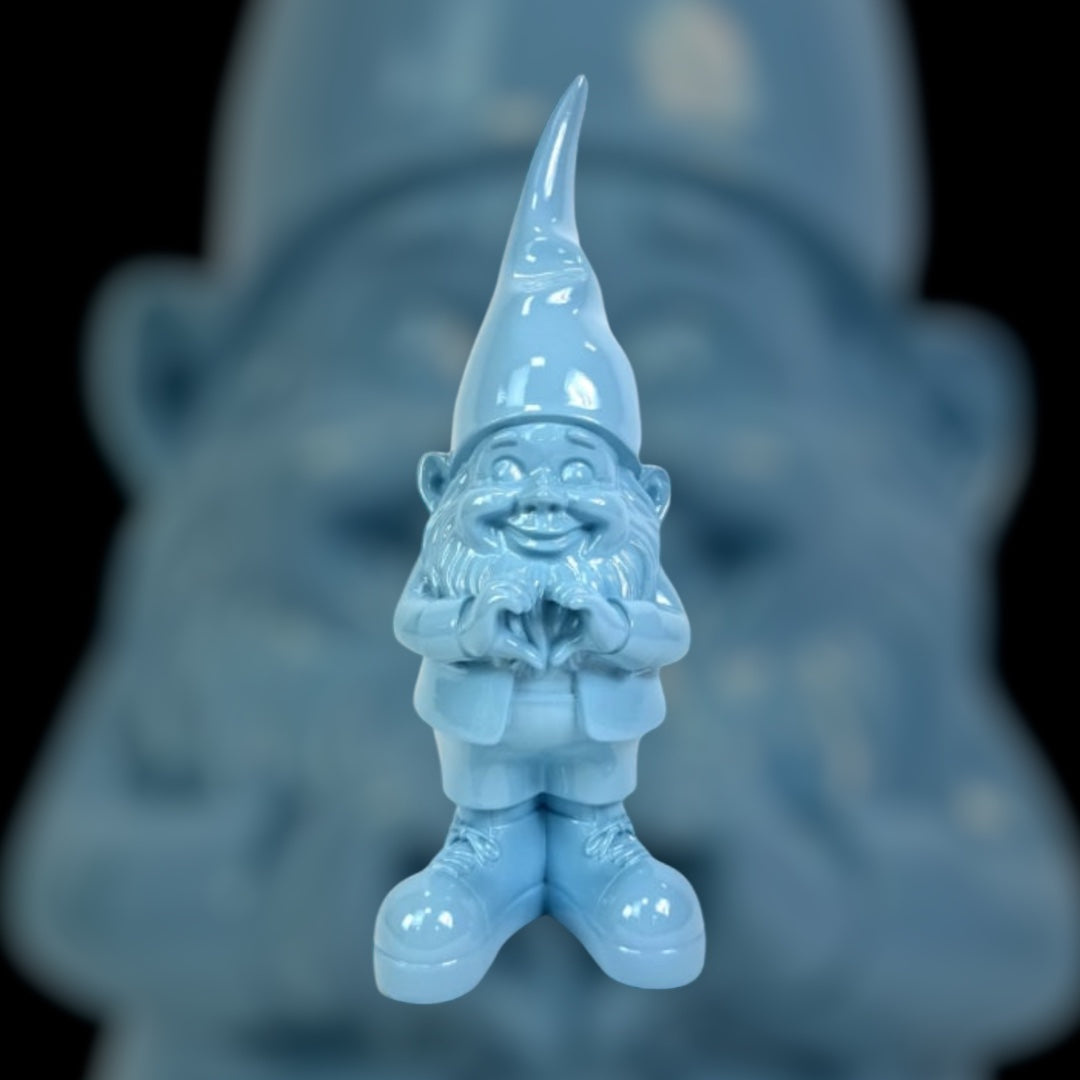 Medium Bright Blue "Heart Hands" Gnome Figure – Whimsical and Loving Decor | Sign of the times Stoke