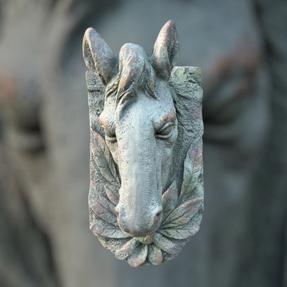 Wall-Mounted Stone-Look Horse Head - Elegant Horse Sculpture for Home Décor | Sign of the times Stoke