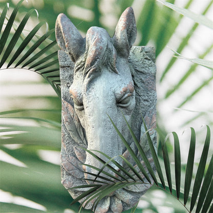 Wall-Mounted Stone-Look Horse Head - Elegant Horse Sculpture for Home Décor | Sign of the times Stoke