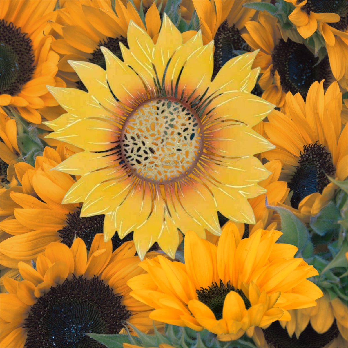 Sunflower Wall Art - Vibrant Metal Decor for Indoor/Outdoor | Sign of the times Stoke