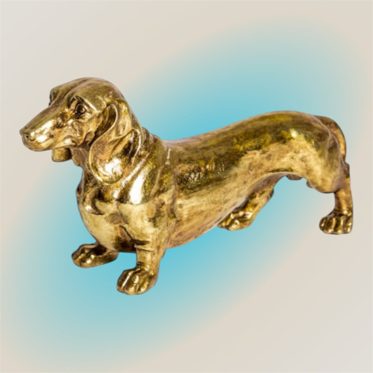 Gold Dachshund Figurine – Elegant Dog Lover’s Decorative Ornament | Sign of the times Stoke