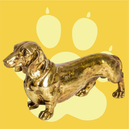 Gold Dachshund Figurine – Elegant Dog Lover’s Decorative Ornament | Sign of the times Stoke