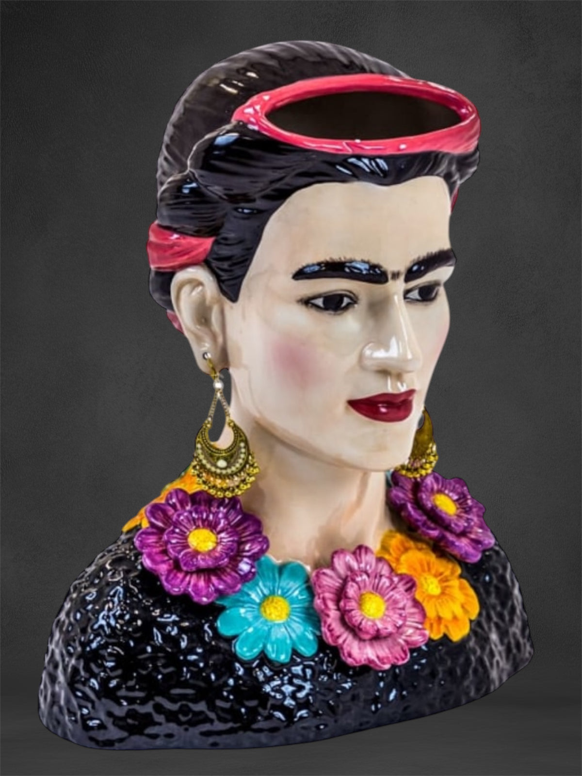 Ceramic Mexicana Bust Vase | Bold & Colorful Statement Décor | Sign of the times Stoke