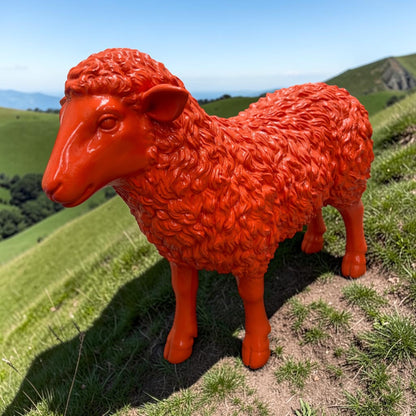 Orange Lamb – Bright Resin Indoor & Outdoor Ornament | Sign of the times Stoke