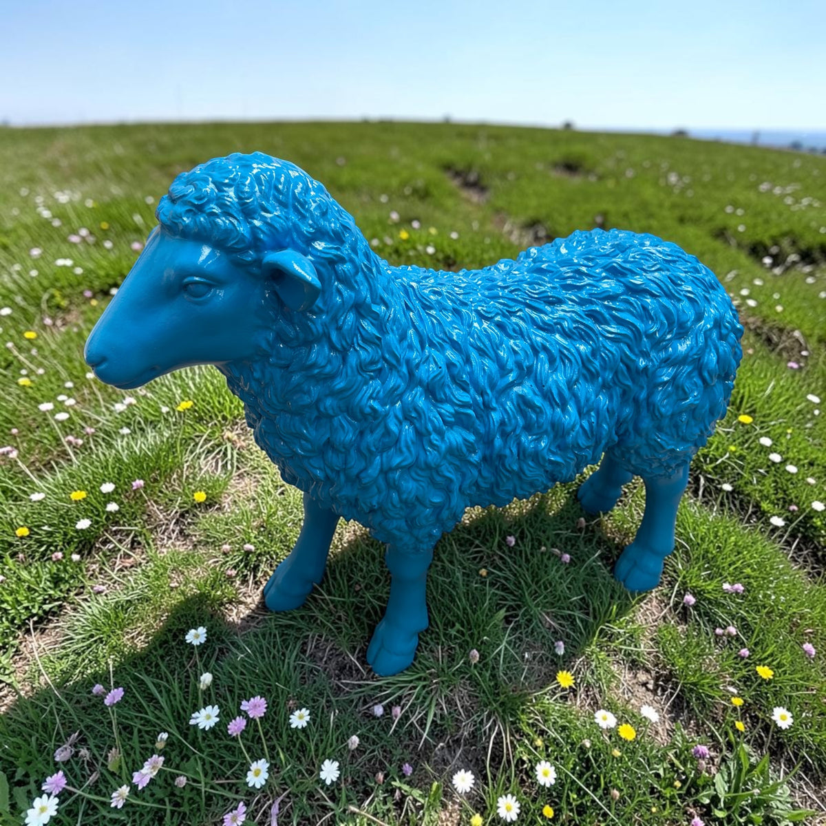 Blue Resin Lamb – Indoor & Outdoor Decorative Ornament | Sign of the times Stoke