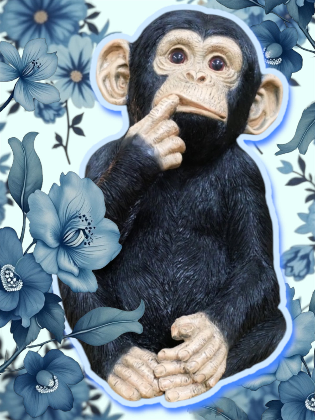 Finger In Mouth Monkey Statue | Playful & Quirky Decorative Figurine | Fun Home | Sign of the times Stoke