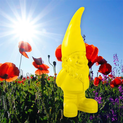 Giant Yellow Standing Gnome Figure - Joyful Garden or Home Decor | Sign of the times Stoke