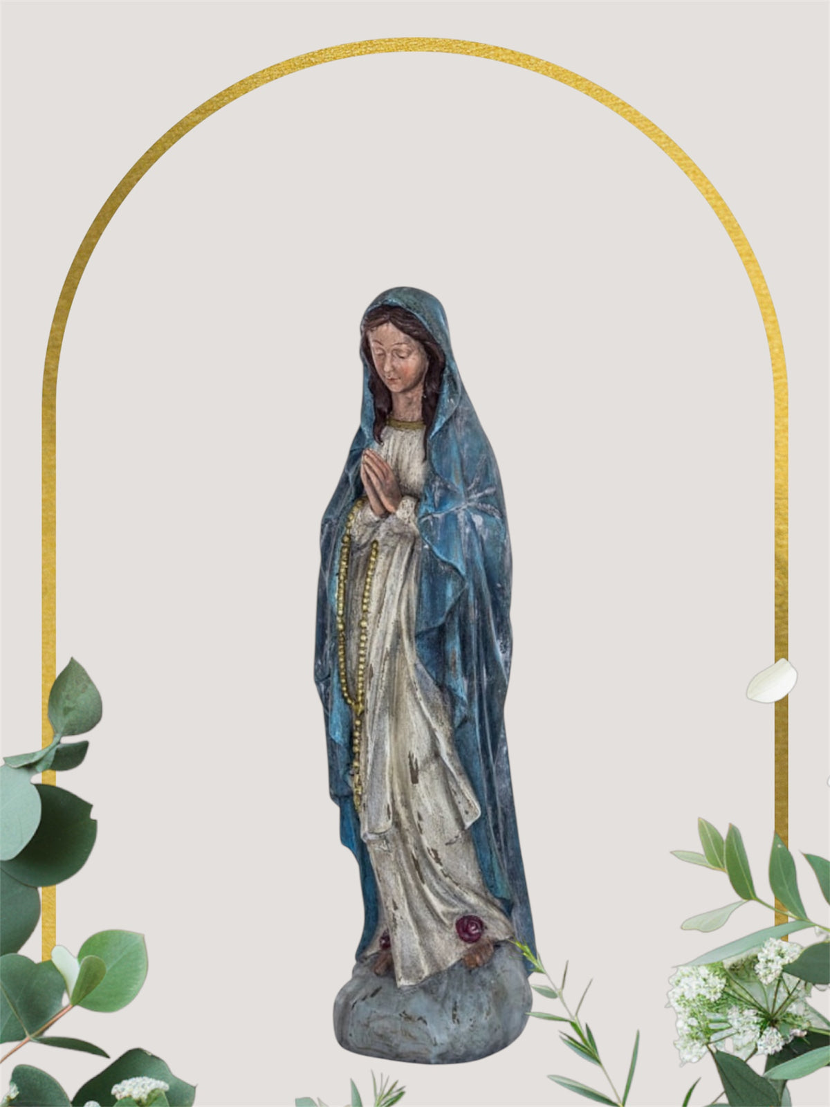 Praying Maria Figure | Elegant Religious Décor | Serene and Spiritual Accent | Sign of the times Stoke