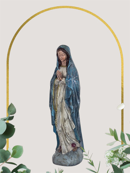 Praying Maria Figure | Elegant Religious Décor | Serene and Spiritual Accent | Sign of the times Stoke