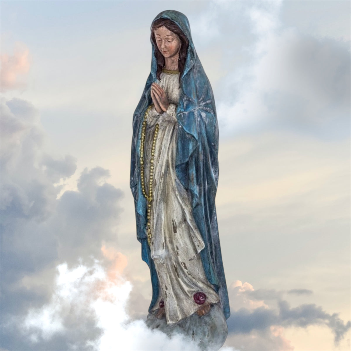 Praying Maria Figure | Elegant Religious Décor | Serene and Spiritual Accent | Sign of the times Stoke