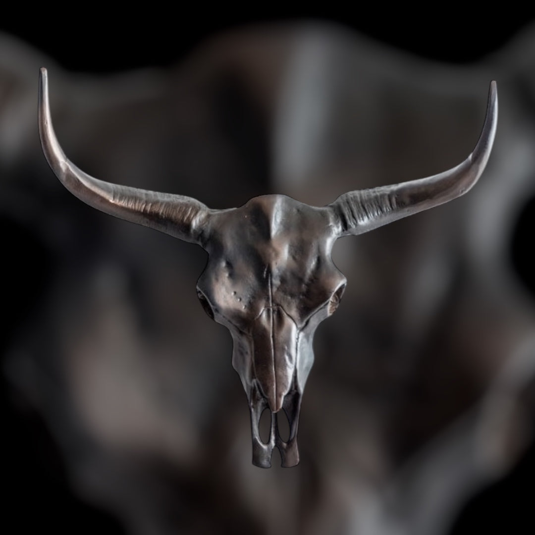 Antique Bronze Bull Wall Skull – Stunning Aluminium Sculpture with Shine Effect | Sign of the times Stoke