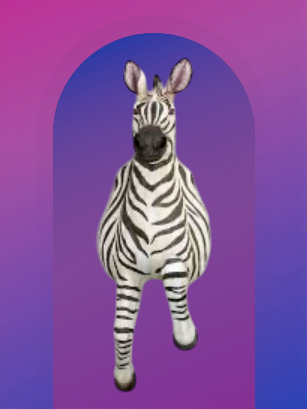 Running Zebra Wall Figure – Large Resin Zebra Sculpture | Sign of the times Stoke