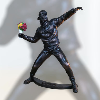 Banksy Inspired Mini Sculpture – Artistic Statement Piece | Sign of the times Stoke