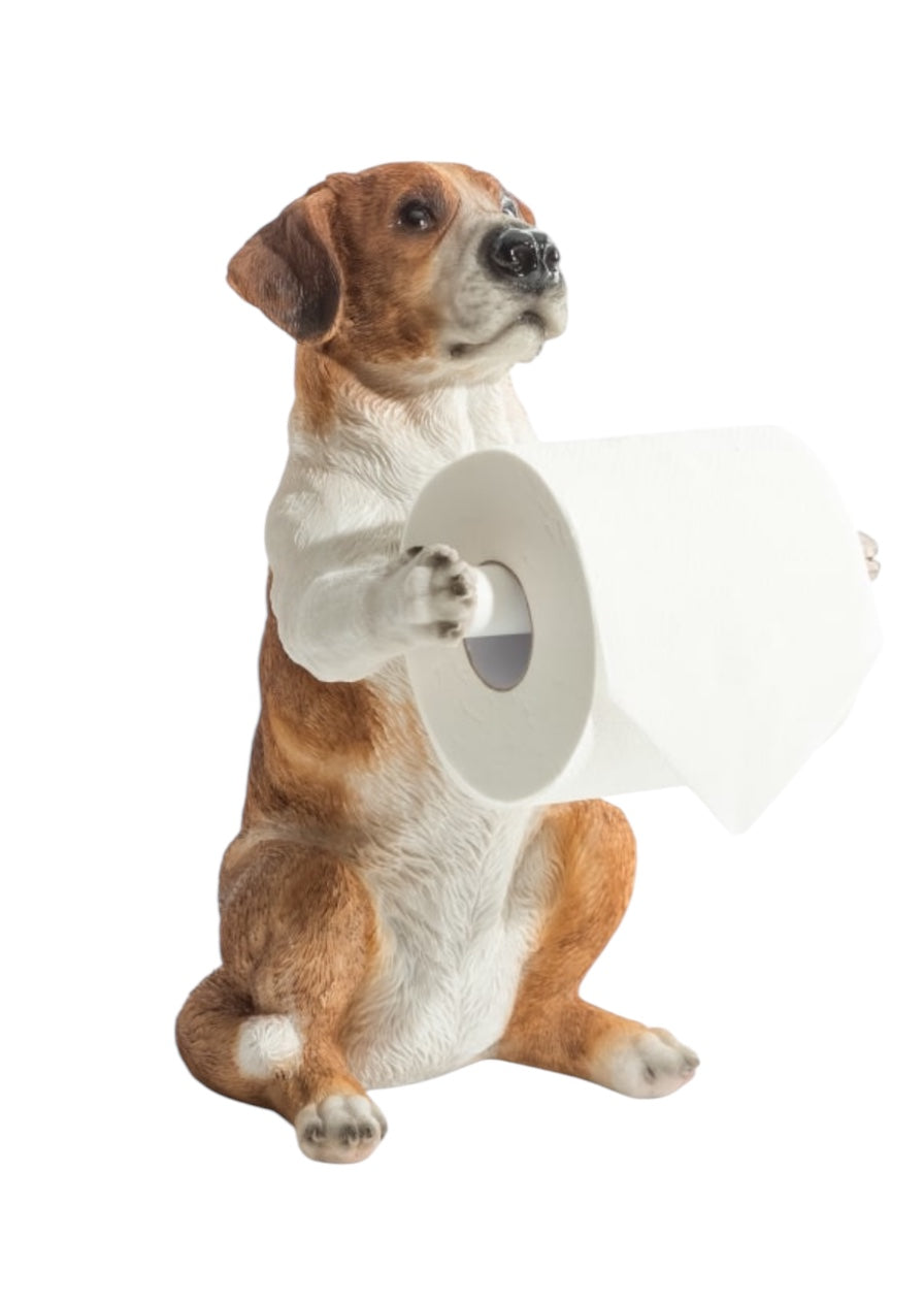 Helpful Hound Toilet Roll Holder - Adorable Resin Dog Design | Sign of the times Stoke