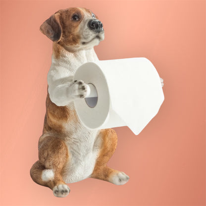 Helpful Hound Toilet Roll Holder - Adorable Resin Dog Design | Sign of the times Stoke