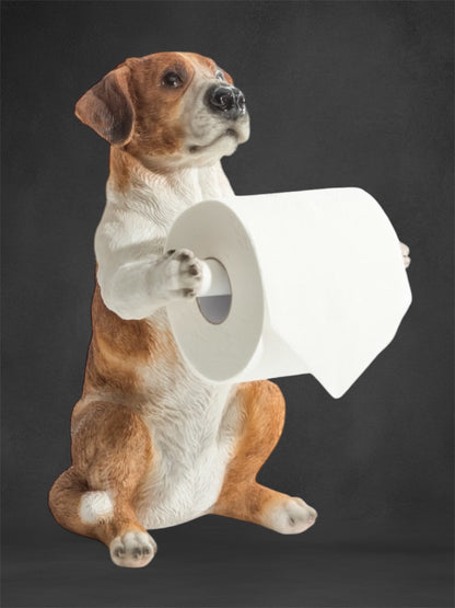 Helpful Hound Toilet Roll Holder - Adorable Resin Dog Design | Sign of the times Stoke