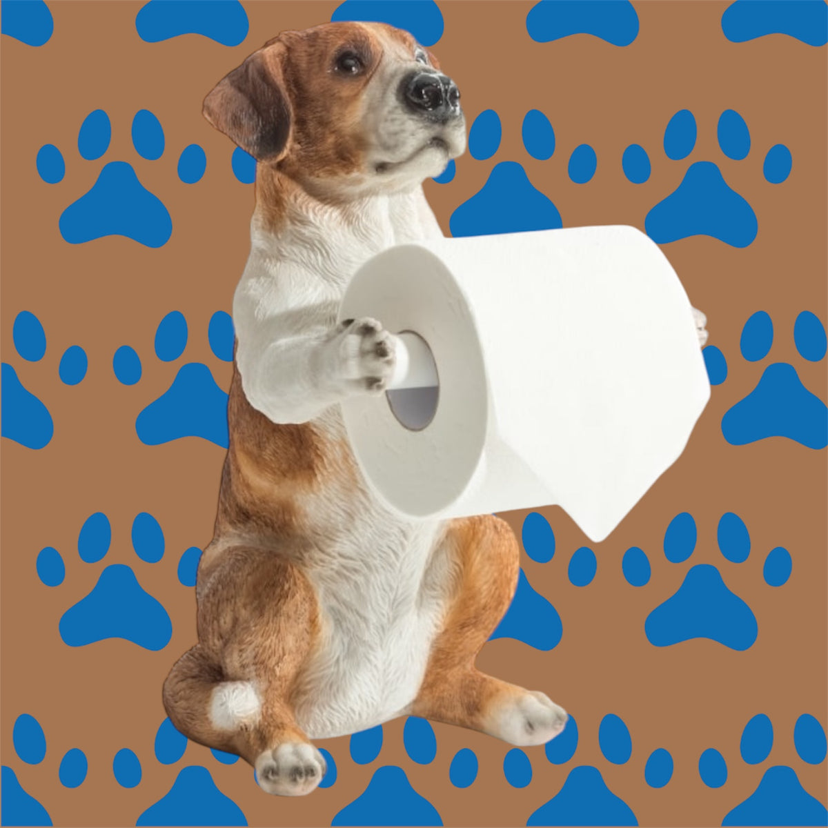 Helpful Hound Toilet Roll Holder - Adorable Resin Dog Design | Sign of the times Stoke