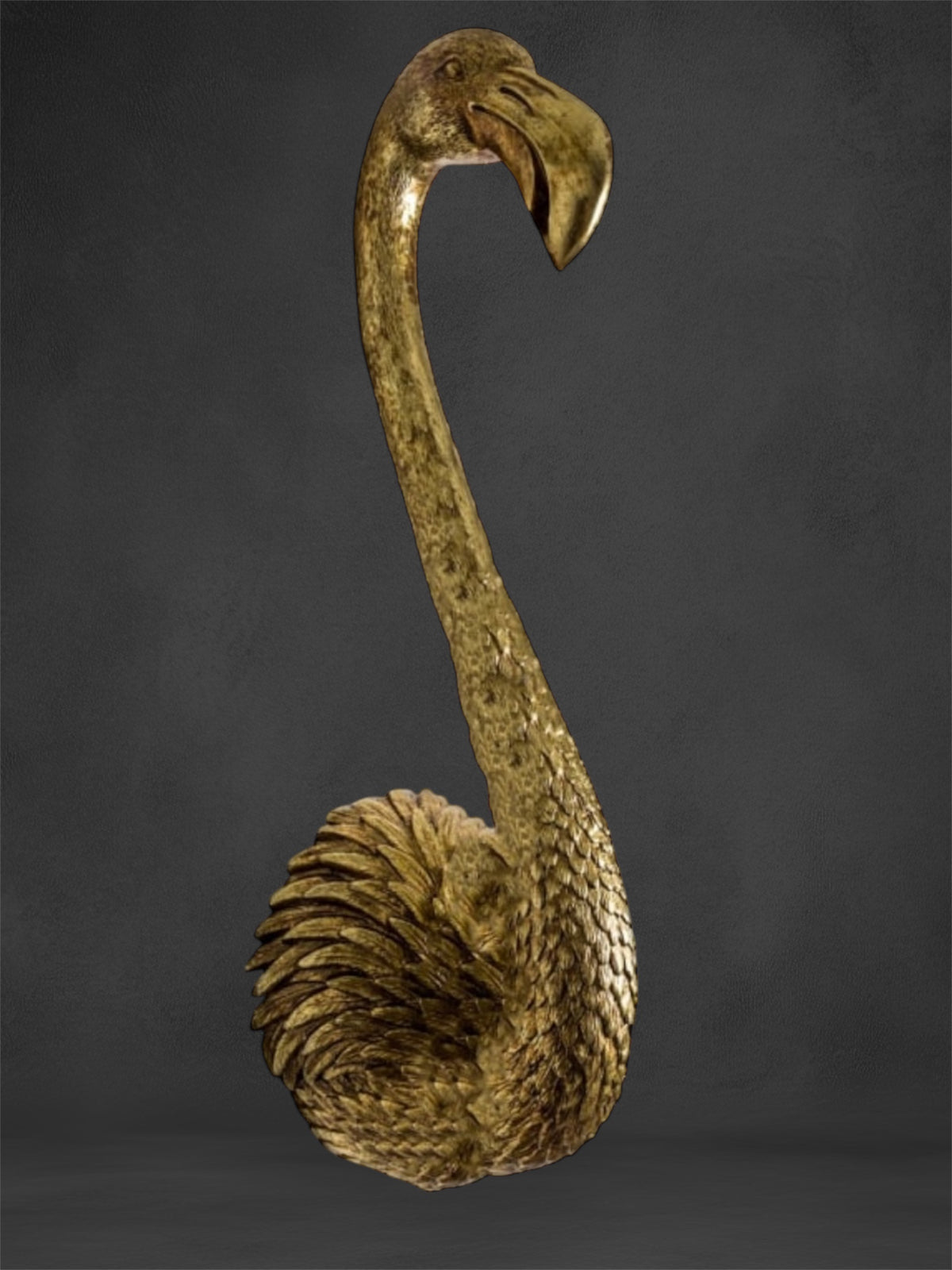 Gold Flamingo Wall Head – Elegant Animal Wall Decor | Sign of the times Stoke