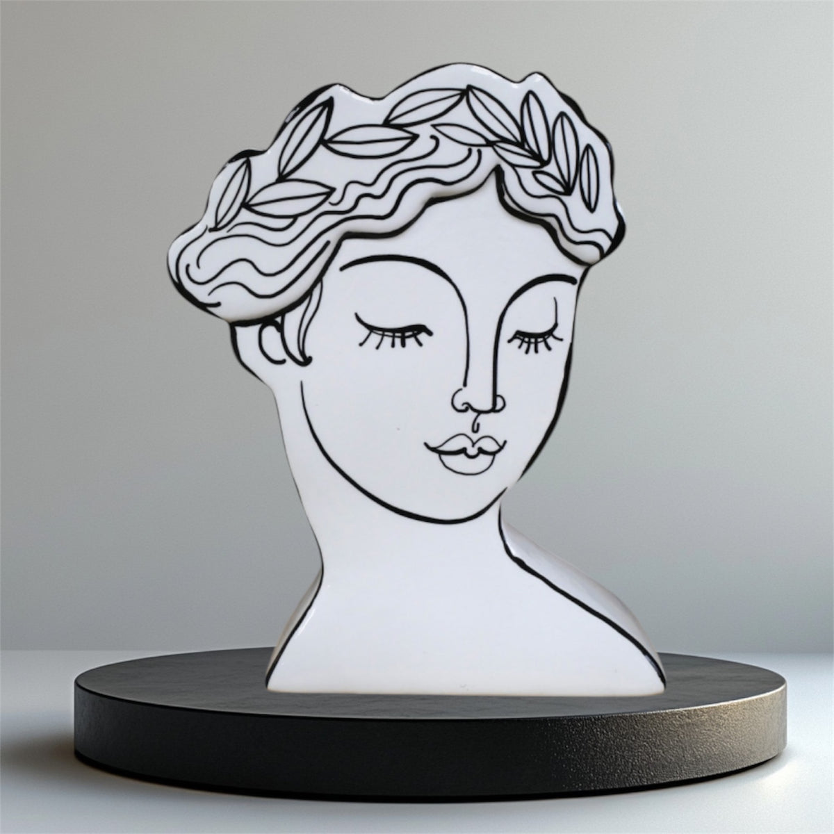 Monochrome Lady Vase - Elegant Ceramic Decor for Modern Interiors | Sign of the times Stoke
