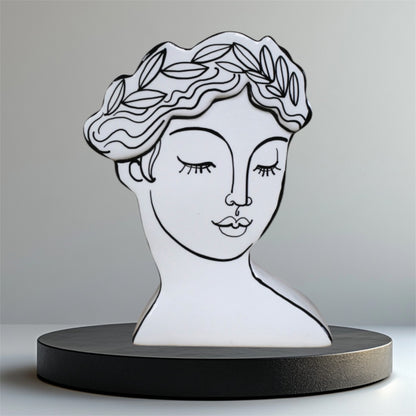 Monochrome Lady Vase - Elegant Ceramic Decor for Modern Interiors | Sign of the times Stoke