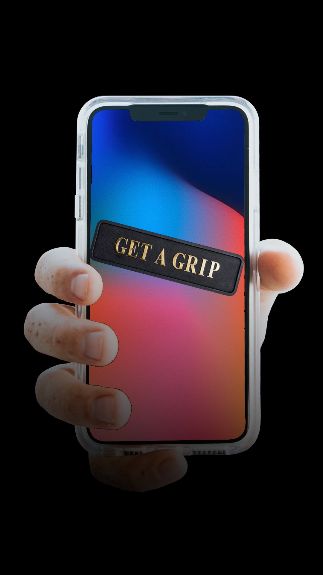 "Get a Grip" Sign | Bold Black & Gold Motivational Wall Art | Sign of the times Stoke